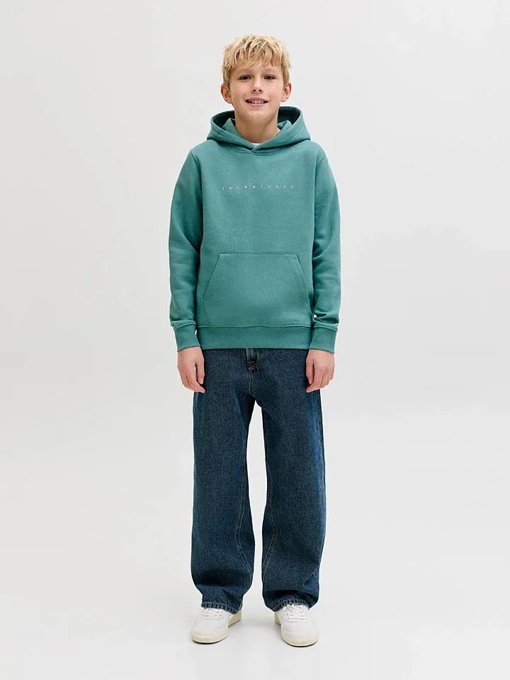 Капюшон, хлопок, JACK & JONES Junior, зеленый — фото 3