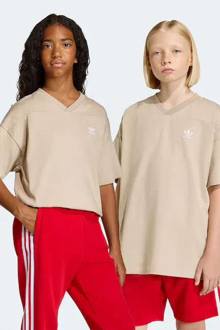 Футболка детская из хлопка T-shirt Adidas Originals, бежевый