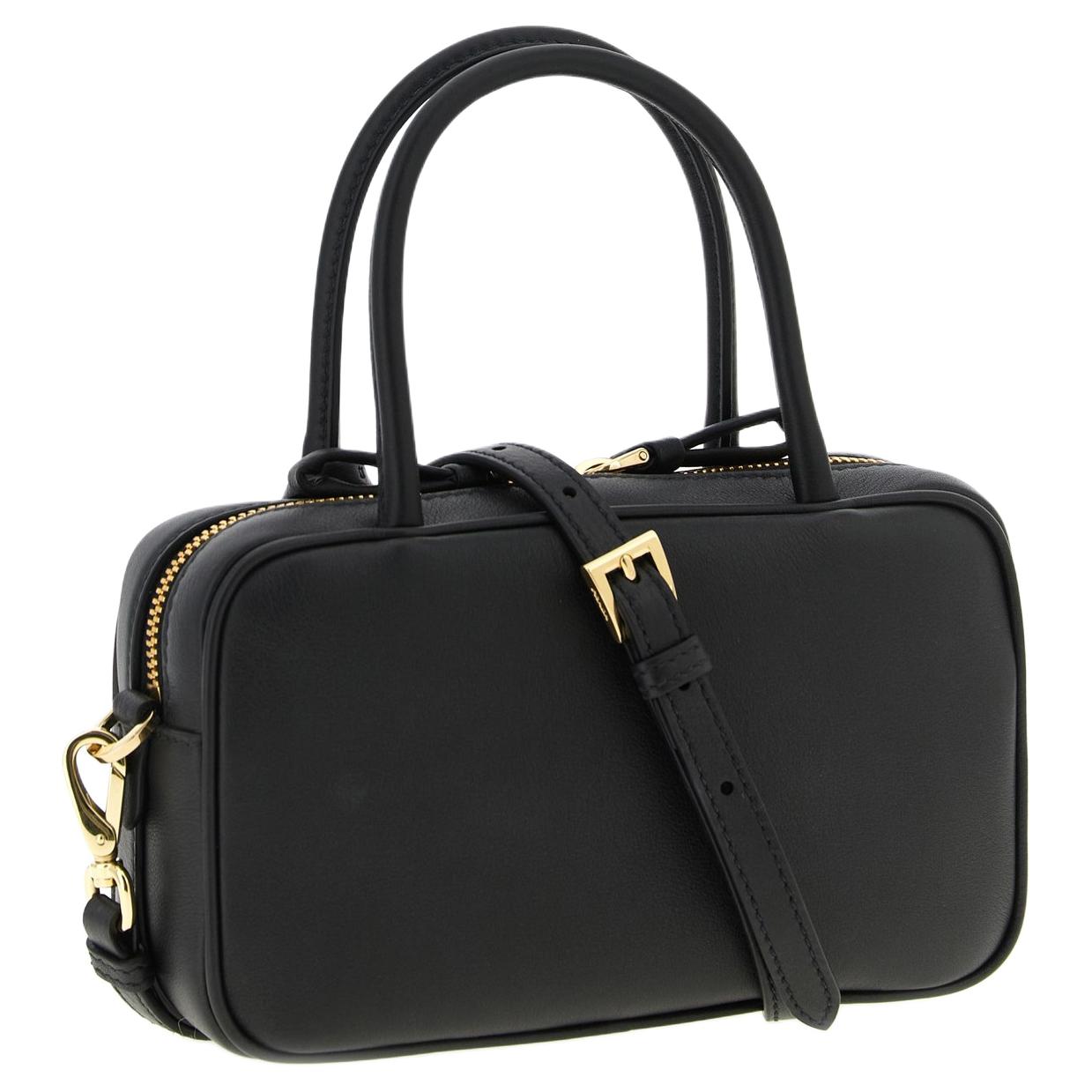PRADA Кожаная сумка через плечо, кроссбоди, женская, black — фото 2