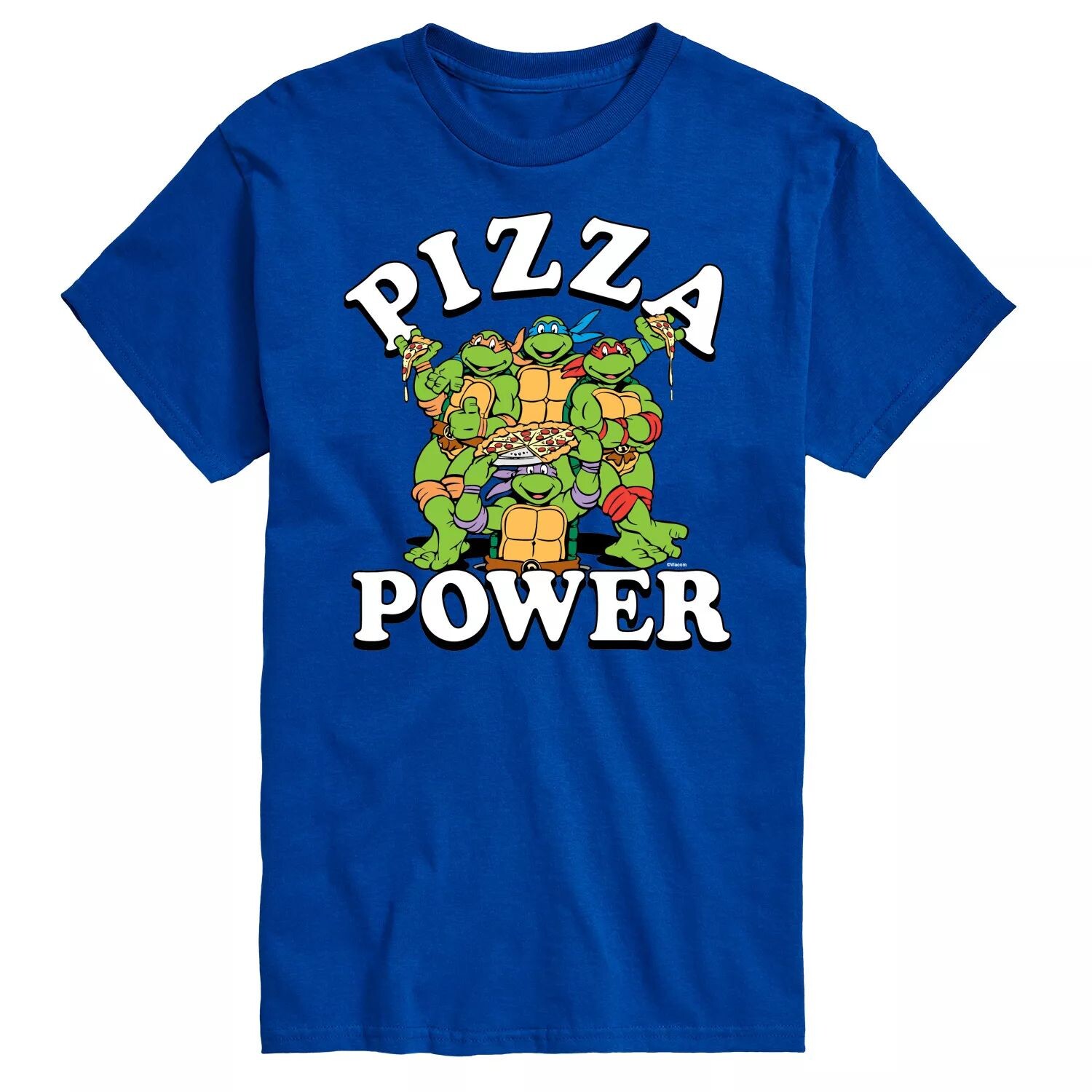 

Футболка с рисунком Big & Tall TMNT Pizza Power License, синий