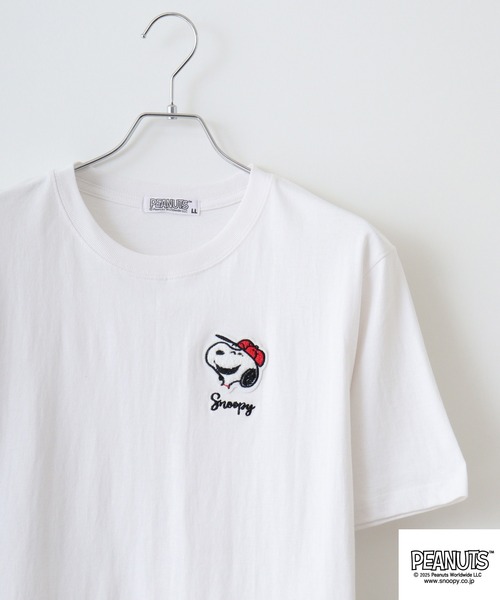 

Футболка с коротким рукавом, вышивка "Peanuts" в стиле "One-Point Sagara", белая