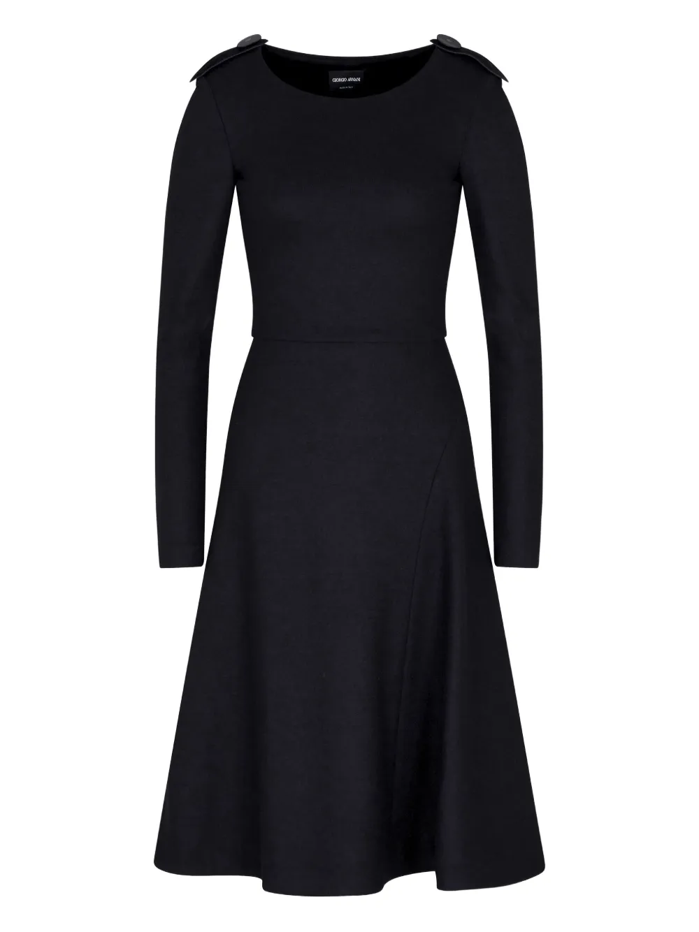 

Шерстяное платье миди GIORGIO ARMANI, черный