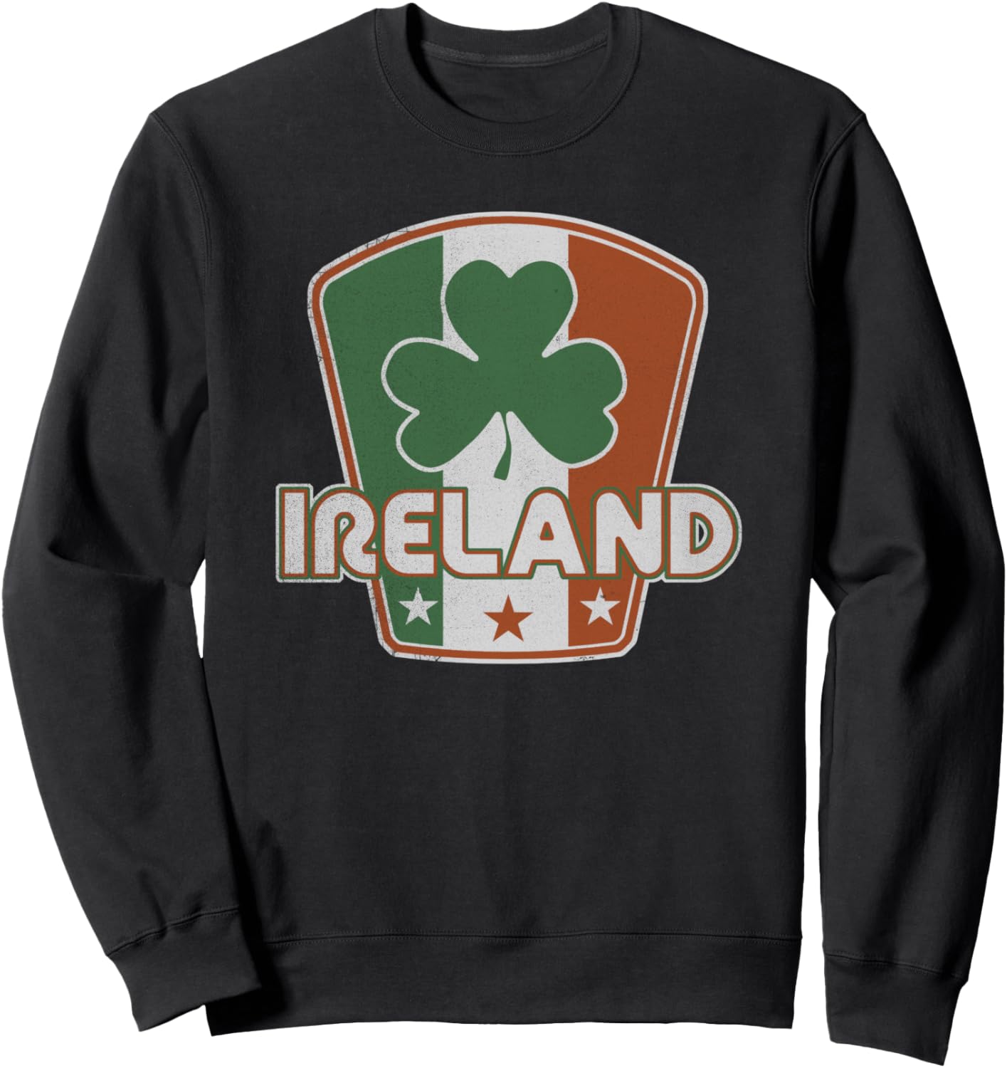 

Модная толстовка с винтажным гербом Ирландии Trendy Apparel, черный