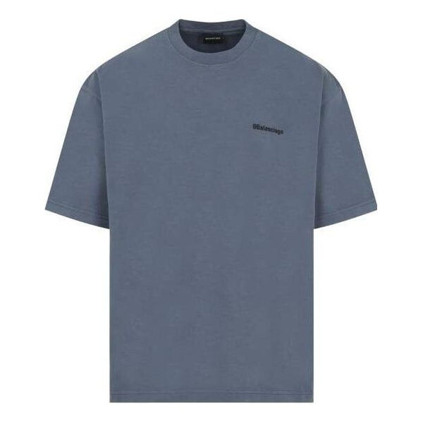 

Футболка bb t-shirt medium fit 'blue black' Balenciaga, синий