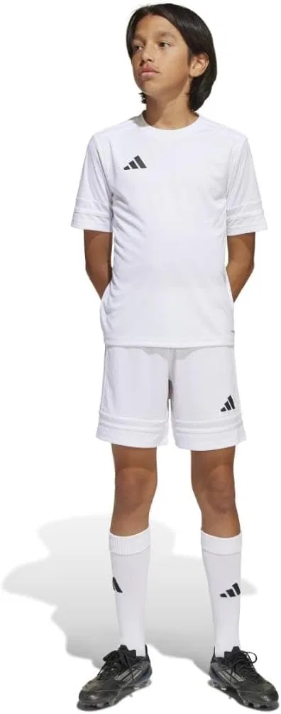 Adidas Originals Детские шорты Adidas Squadra 25, белый/белый/черный — фото 3