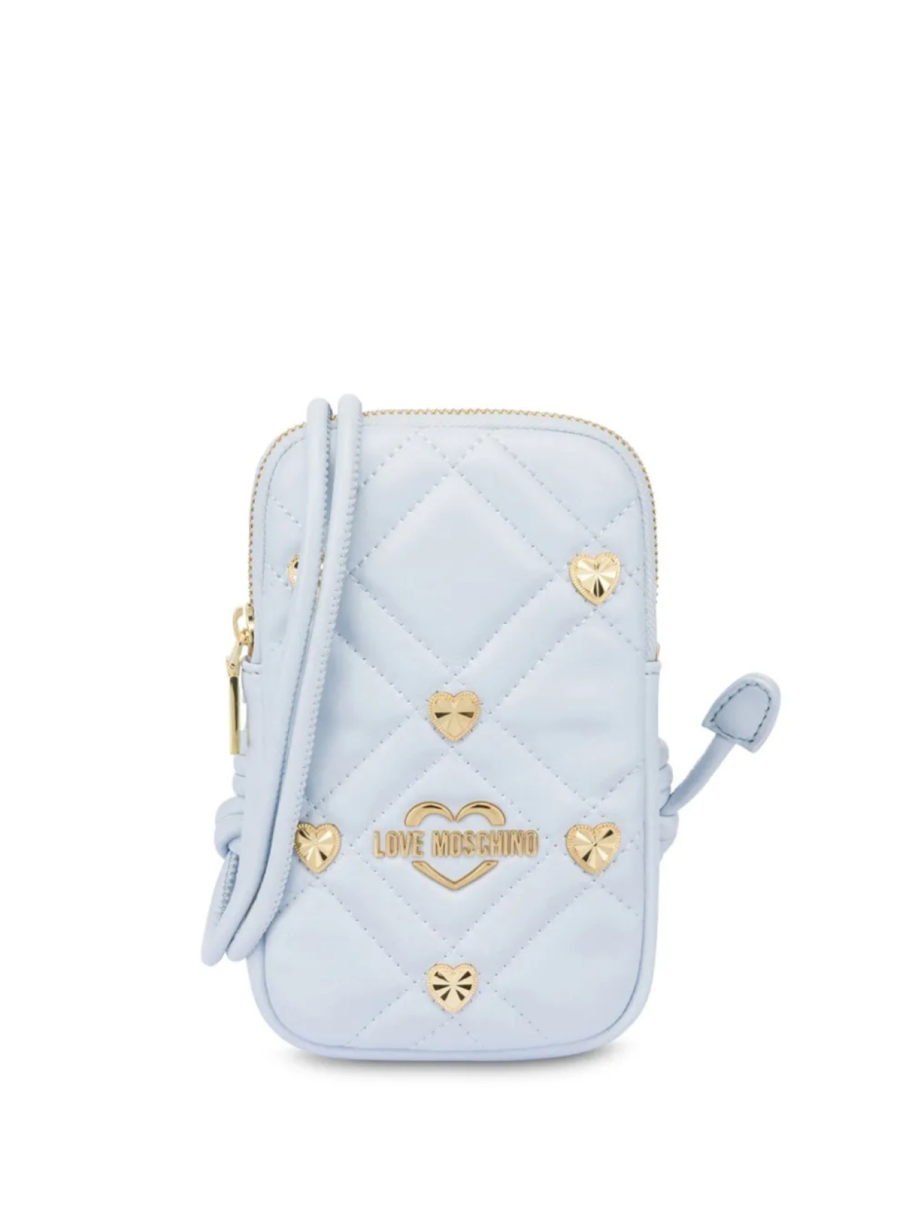 

Love Moschino стеганая сумка для телефона, синий