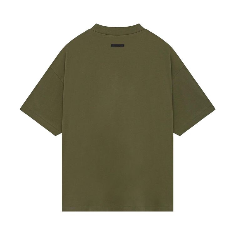 Футболка Fear of God Essentials Jersey Crewneck Tee Military, зеленый — фото 2