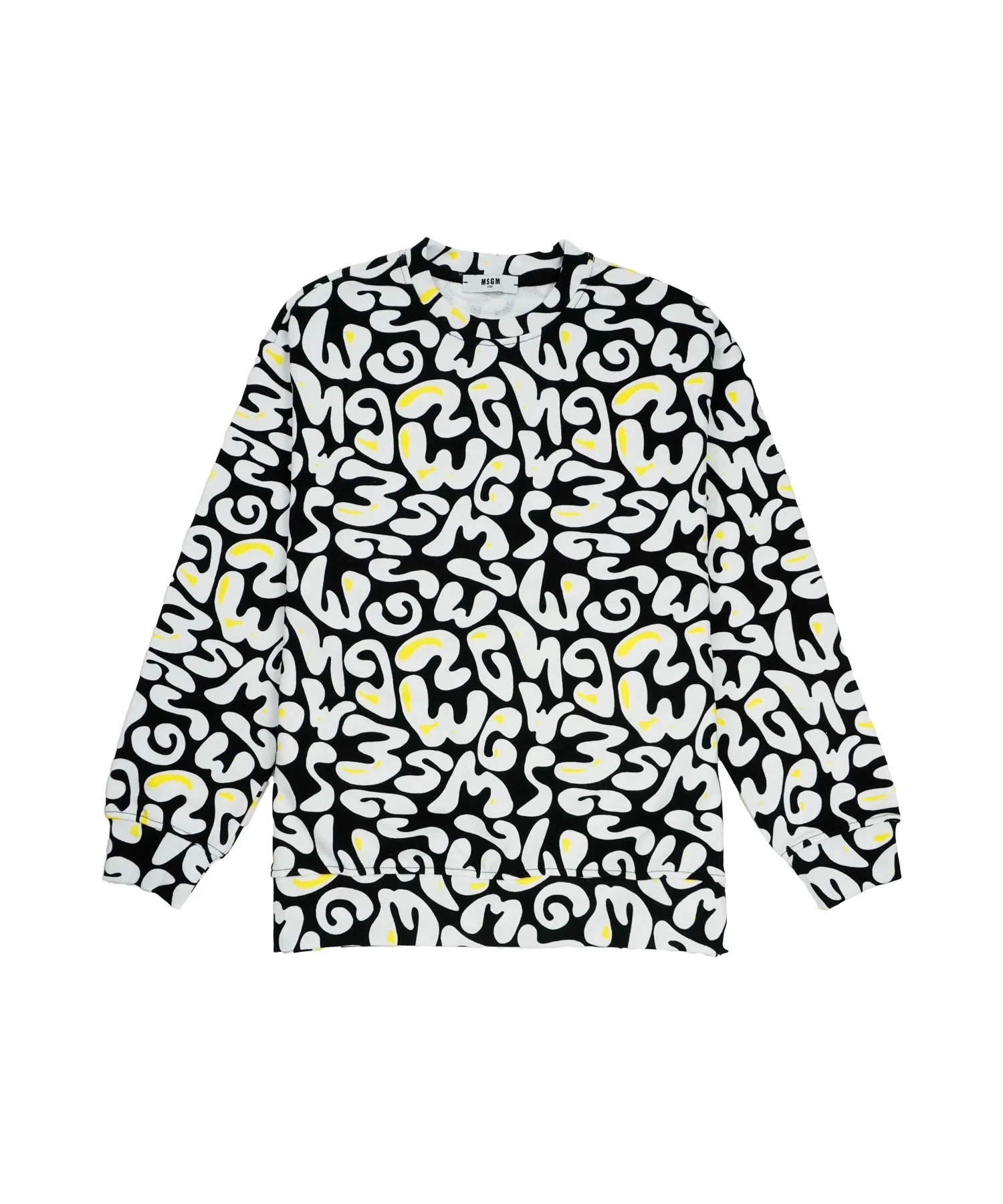 Детская толстовка MSGM с логотипом «Граффити волна»