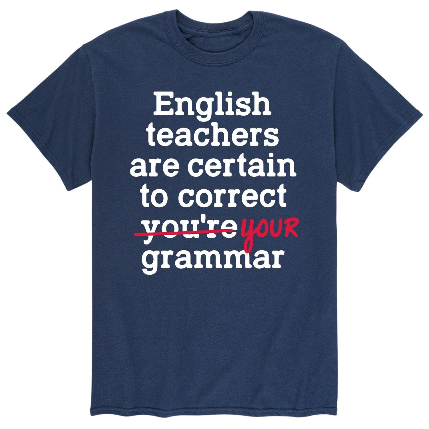 

Мужская футболка с преподавателем английского языка Grammer Licensed Character