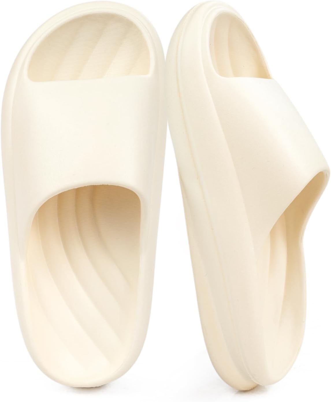 

Сандалии Cloud Slides для женщин и мужчин, на платформе, нескользящие, быстросохнущие, с открытым носком, мягкие, легкие, легко чистятся, подходят для дома и улицы Hormauword, белый