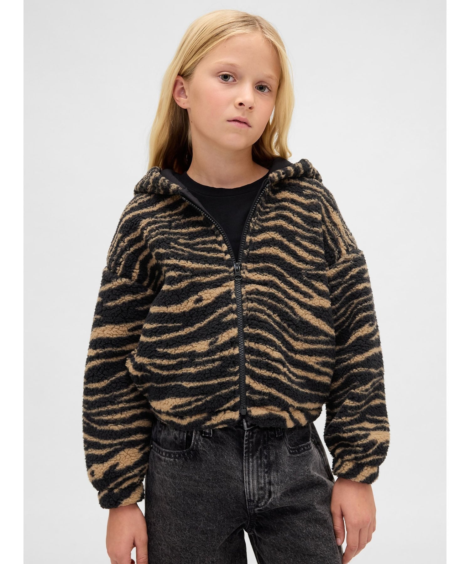 (K) Толстовка Boa с застежкой-молнией свободного кроя (детская) GAP, TIGER