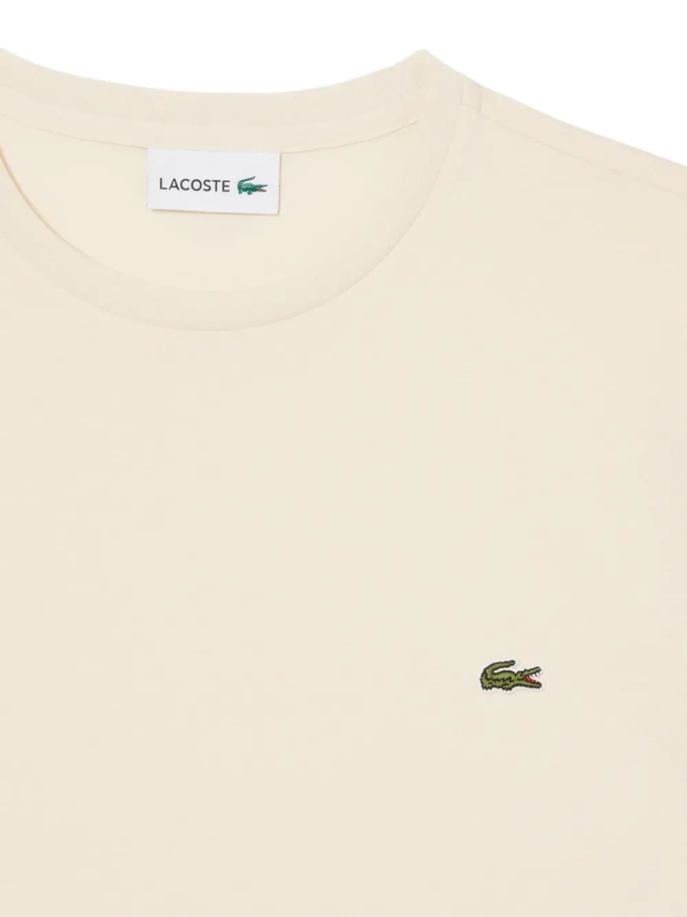 Футболка Lacoste с круглым вырезом и логотипом, бежевый — фото 3