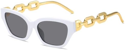 

Модные солнцезащитные очки «кошачий глаз» для женщин, винтажные очки, черные солнцезащитные очки для женщин с защитой от УФ-излучения UV400, золотистые очки MTZJH, White