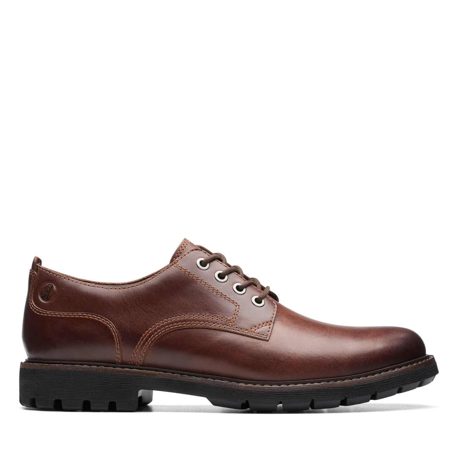 Дерби Clarks Batcombe Tie из темно-коричневой кожи, коричневый
