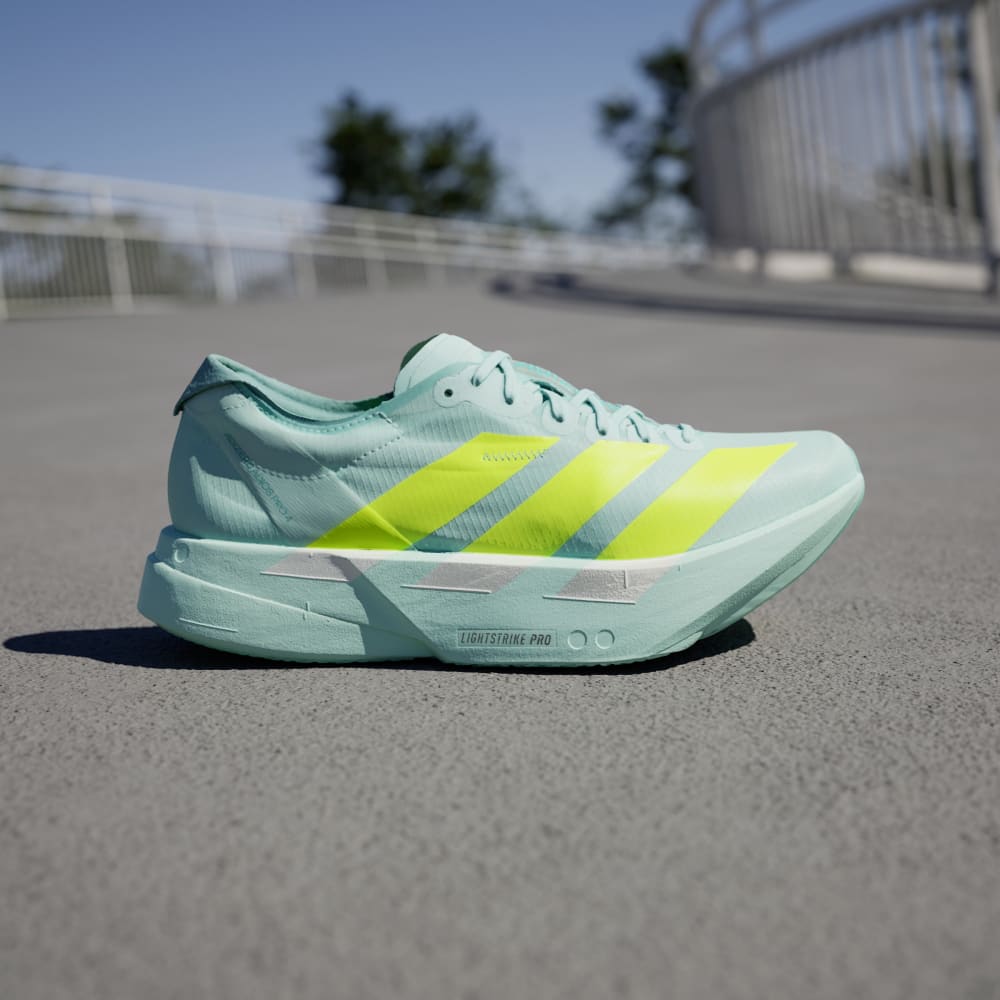 Кроссовки Adidas Adizero Adios Pro 4 Shoes, цвет Semi Flash Aqua/Lucid Lemon/Mint Ton — фото 2