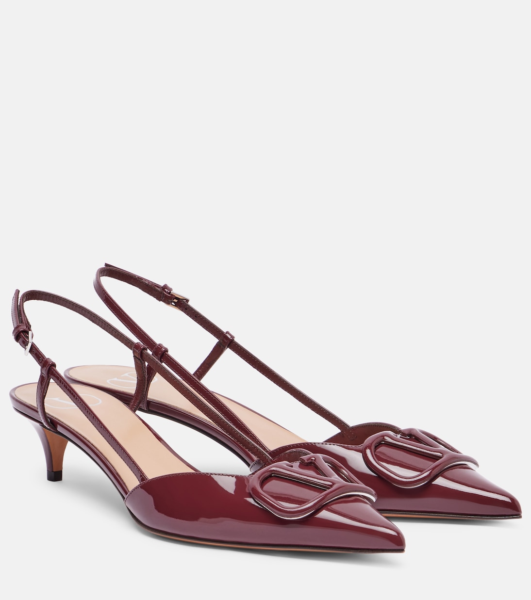 VLogo Signature 40 туфли-лодочки с ремешком на пятке Valentino Garavani, Rosewood