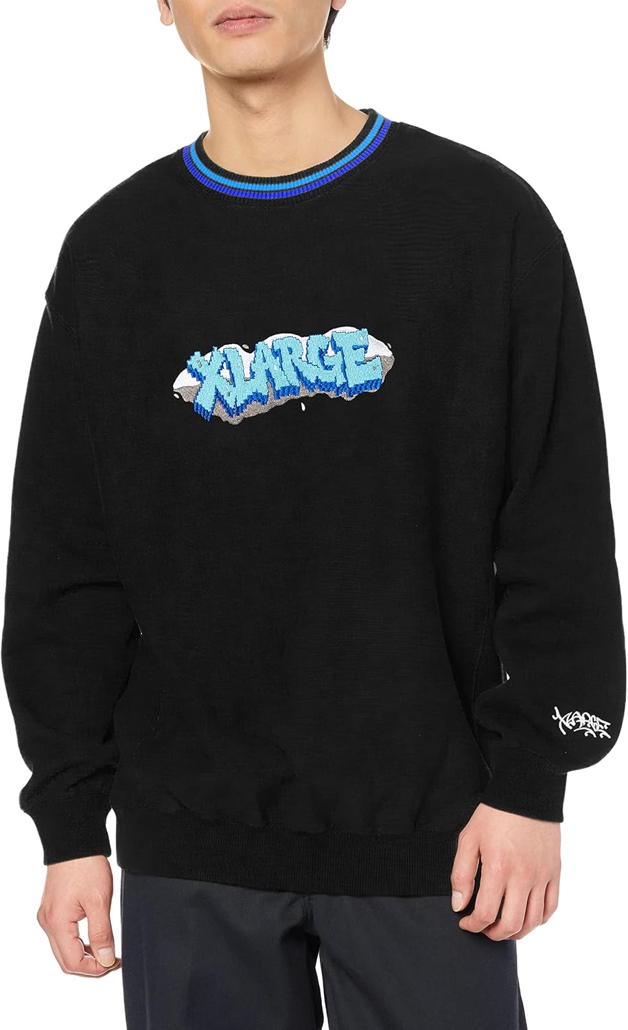 

Мужская толстовка с круглым вырезом и принтом граффити Xlarge, черный