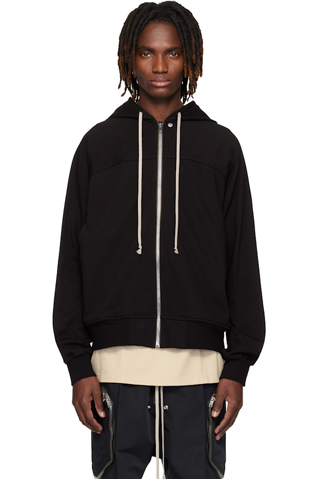 

Ветровка с капюшоном из плотной трикотажной ткани Temple Rick Owens, черный