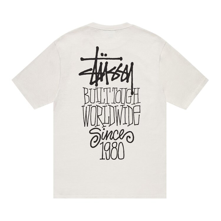 Футболка Stussy Pigment Dyed Built Tough 'Natural', белый — фото 2
