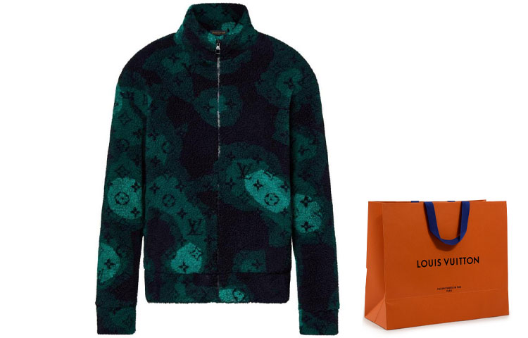 

LOUIS VUITTON Монограмма Камуфляжная Флисовая Блузон Мультиколор, Shopping Bag Included