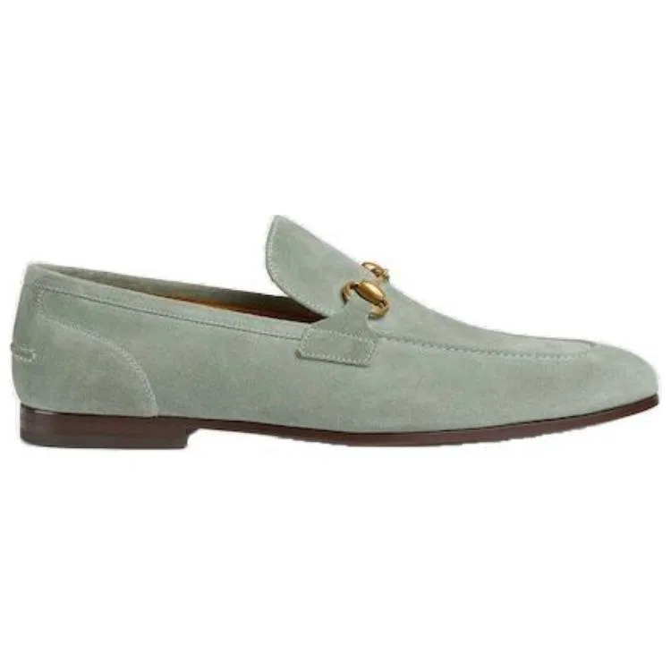 Лоферы кожаные GUCCI Green — фото 3