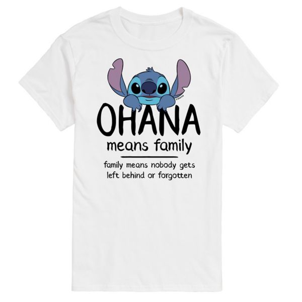 

Футболка больших размеров «Лило и Стич» с принтом «Охана — это семья» Disney, белый