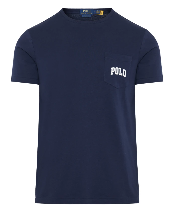 

Хлопковая футболка с принтом медведя Polo Ralph Lauren, синий