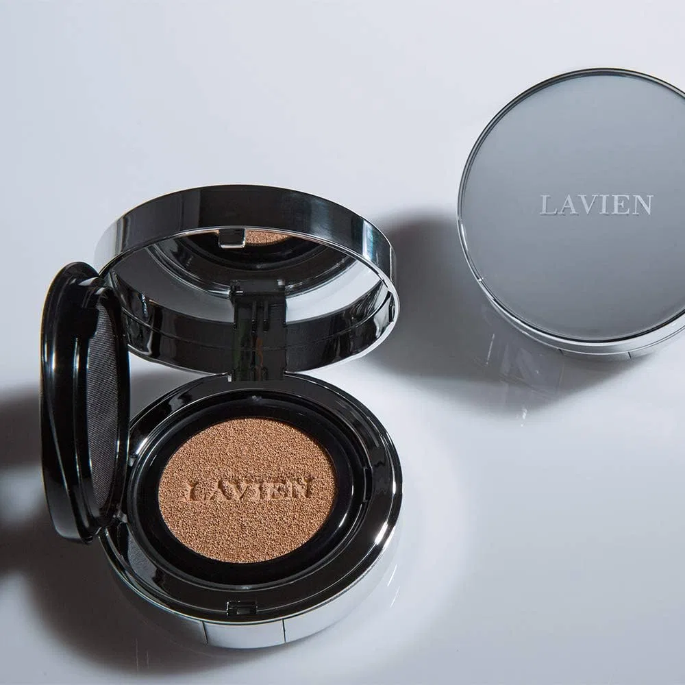 Тональный кушон Lavien Radiance Essence Cushion с рефиллом, 15 г, medium pink beige — фото 3
