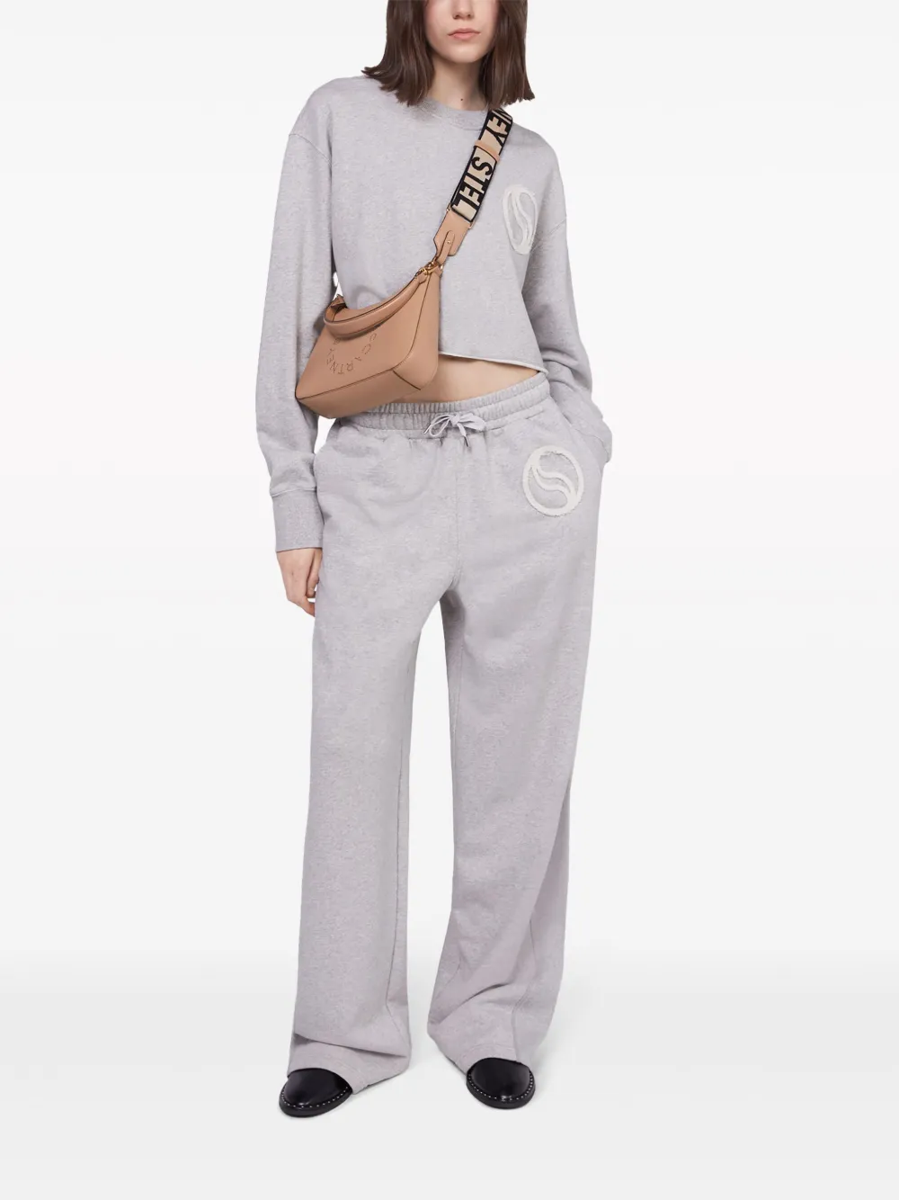 Спортивные брюки S-Wave из органического хлопка с кулиской STELLA MCCARTNEY, серый — фото 2