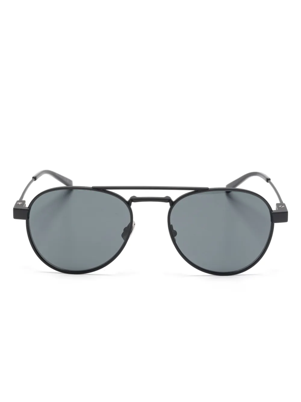 

Солнцезащитные очки в круглой оправе Saint Laurent Eyewear, черный