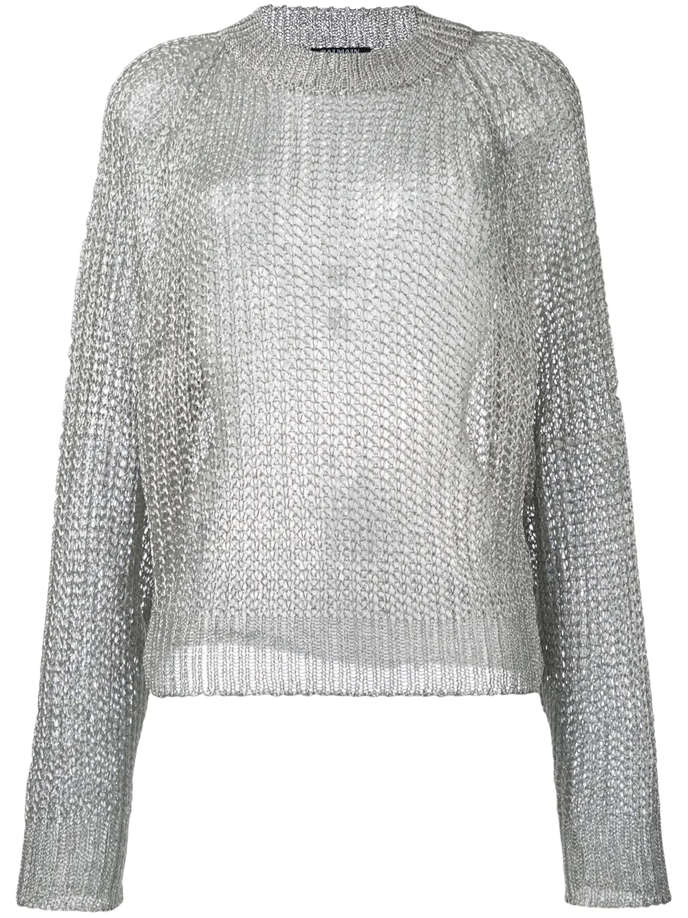 

Джемпер свободной вязки BALMAIN, металлик