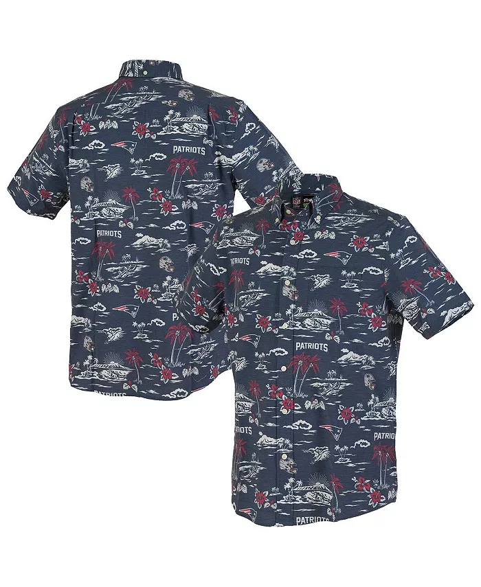 

Мужская синяя рубашка New England Patriots Kekai Performance на пуговицах Reyn Spooner