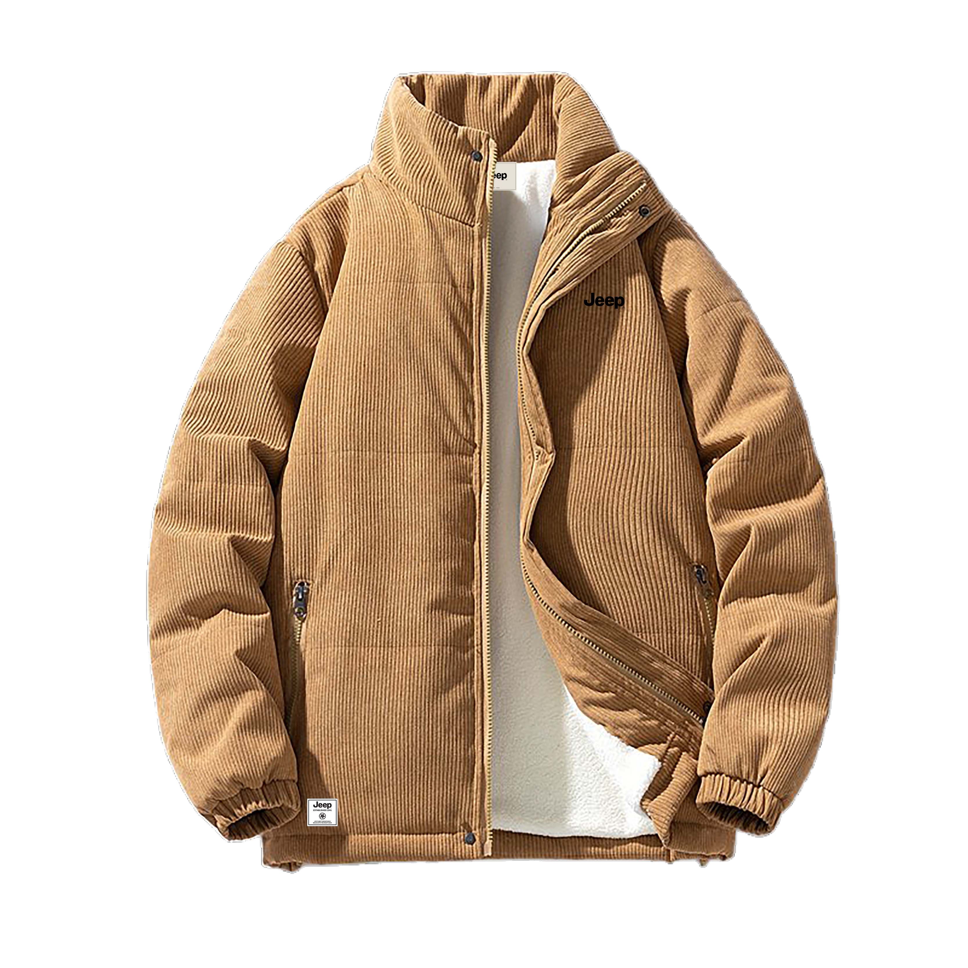 

Пуховик Unisex Stand Collar Thickened Others Jeep, серый coffee