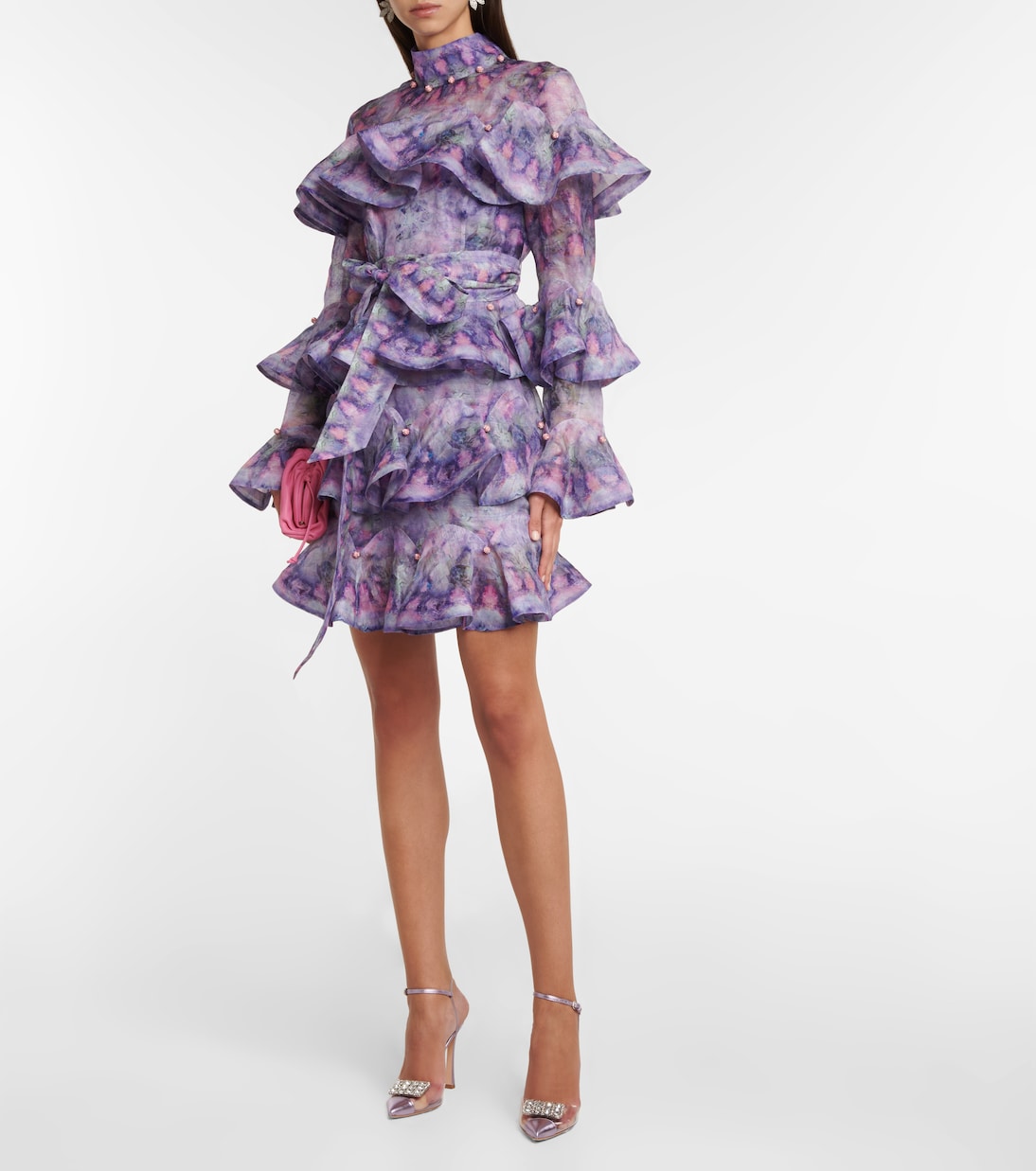 Туфли из декорированной кожи и ПВХ Giambattista Valli, розовый — фото 2