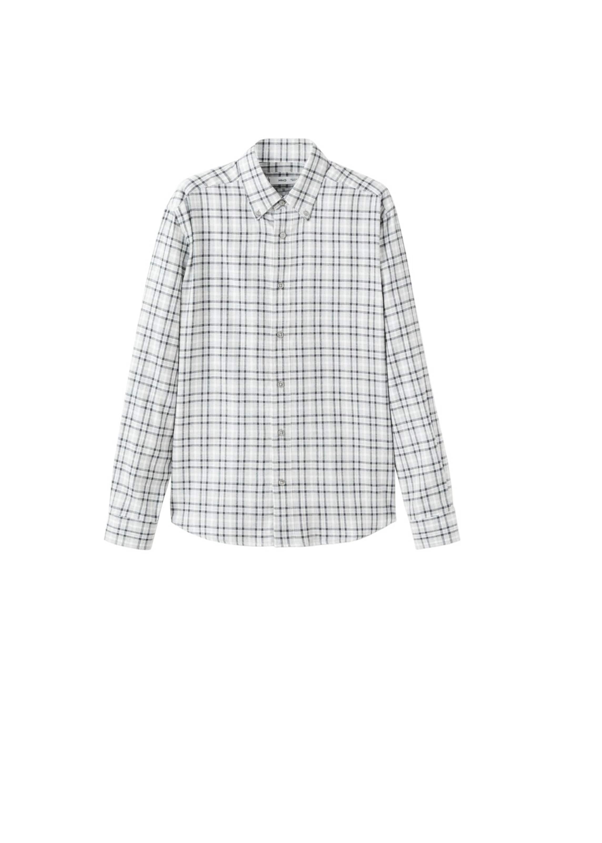 

MANGO MAN Рубашка на пуговицах 'Rома' Regular fit в сером, светло-сером цвете