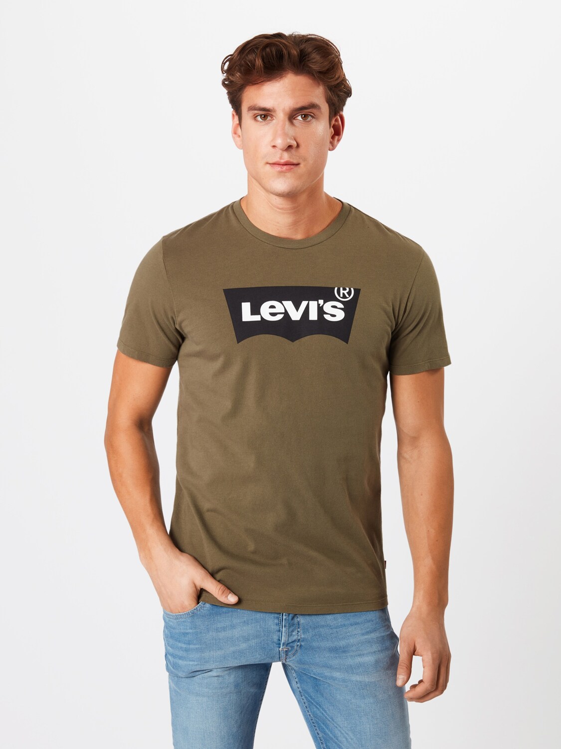 LEVI'S  Футболка 'Housemark Graphic T-Shirt' в цвете Olive — фото 3