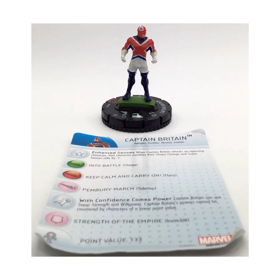 

Капитан Британия М-023 (LE), Marvel HeroClix - WizKids Marvel - Singles