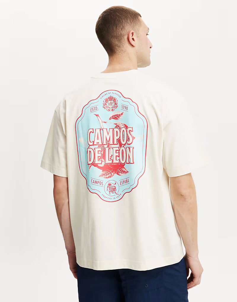 

Футболка с принтом Cotton:On Box fit цвета хаки