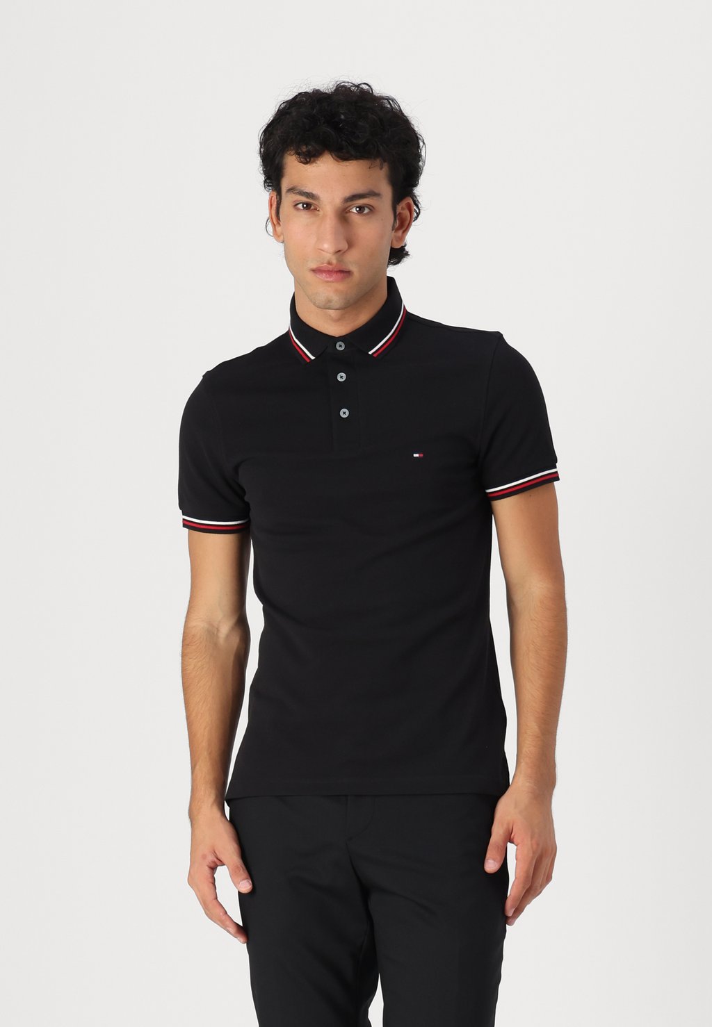 Рубашка поло TIPPED SLIM FIT Tommy Hilfiger, черный — фото 3