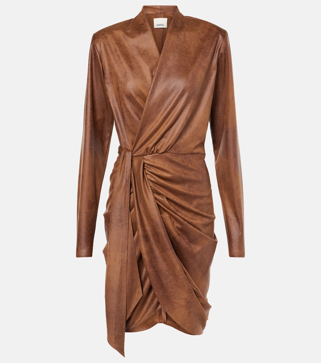 

Платье-халат Aleora из искусственной замши с драпировкой Isabel Marant, Cognac