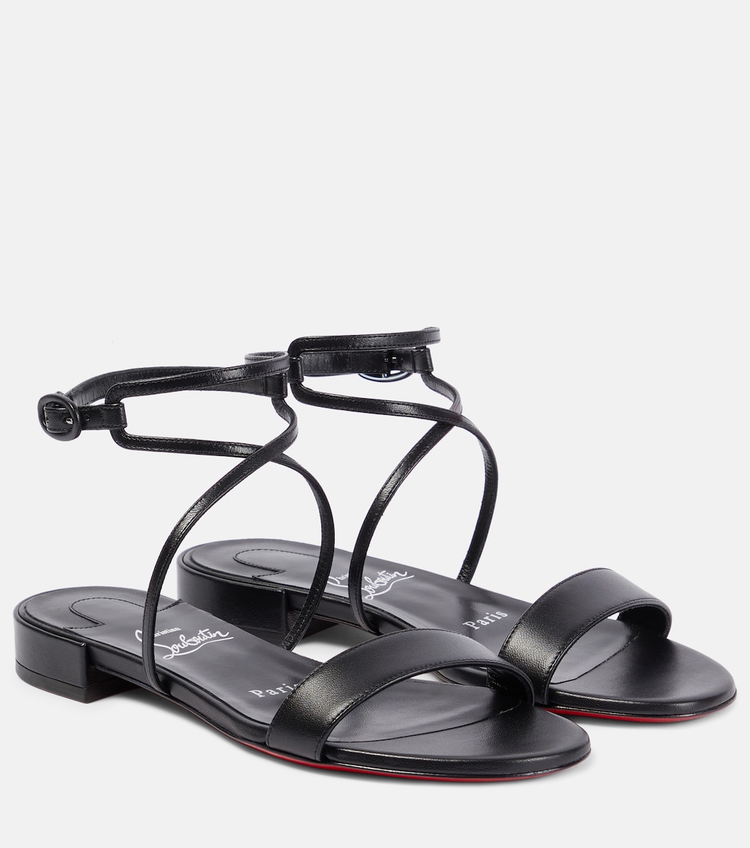 Кожаные сандалии Miss Choca Christian Louboutin, Black/Lin Black