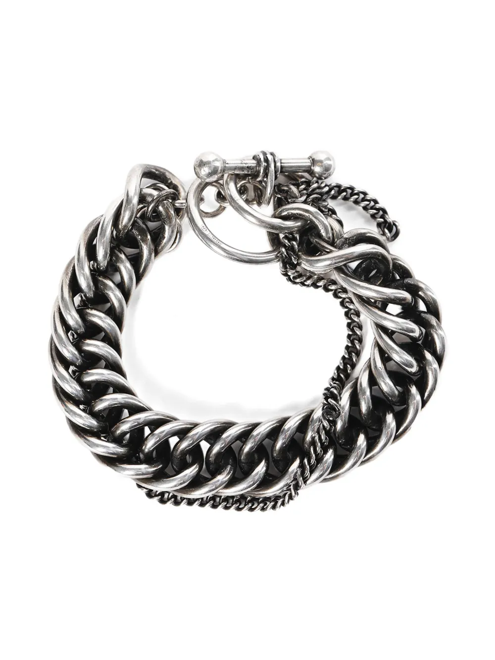 

Браслет с двойной цепочкой Ann Demeulemeester, серебряный