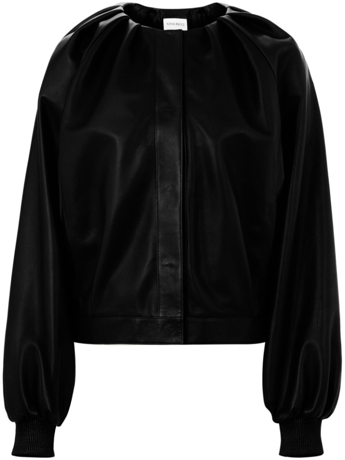 

Nina Ricci кожаный бомбер, черный