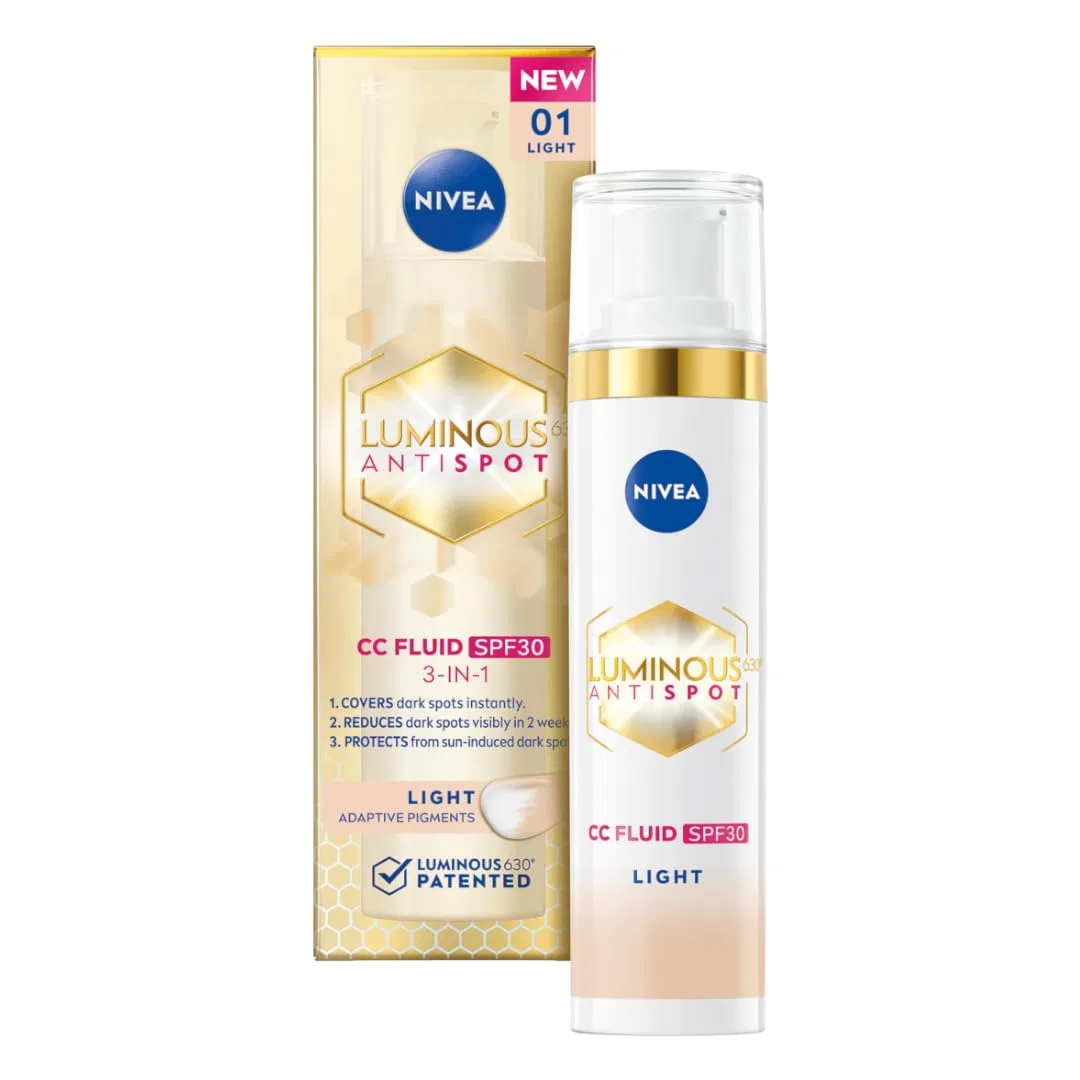 Крем для лица SPF NIVEA CC- Luminous630 против пигментации, оттенок /светлый