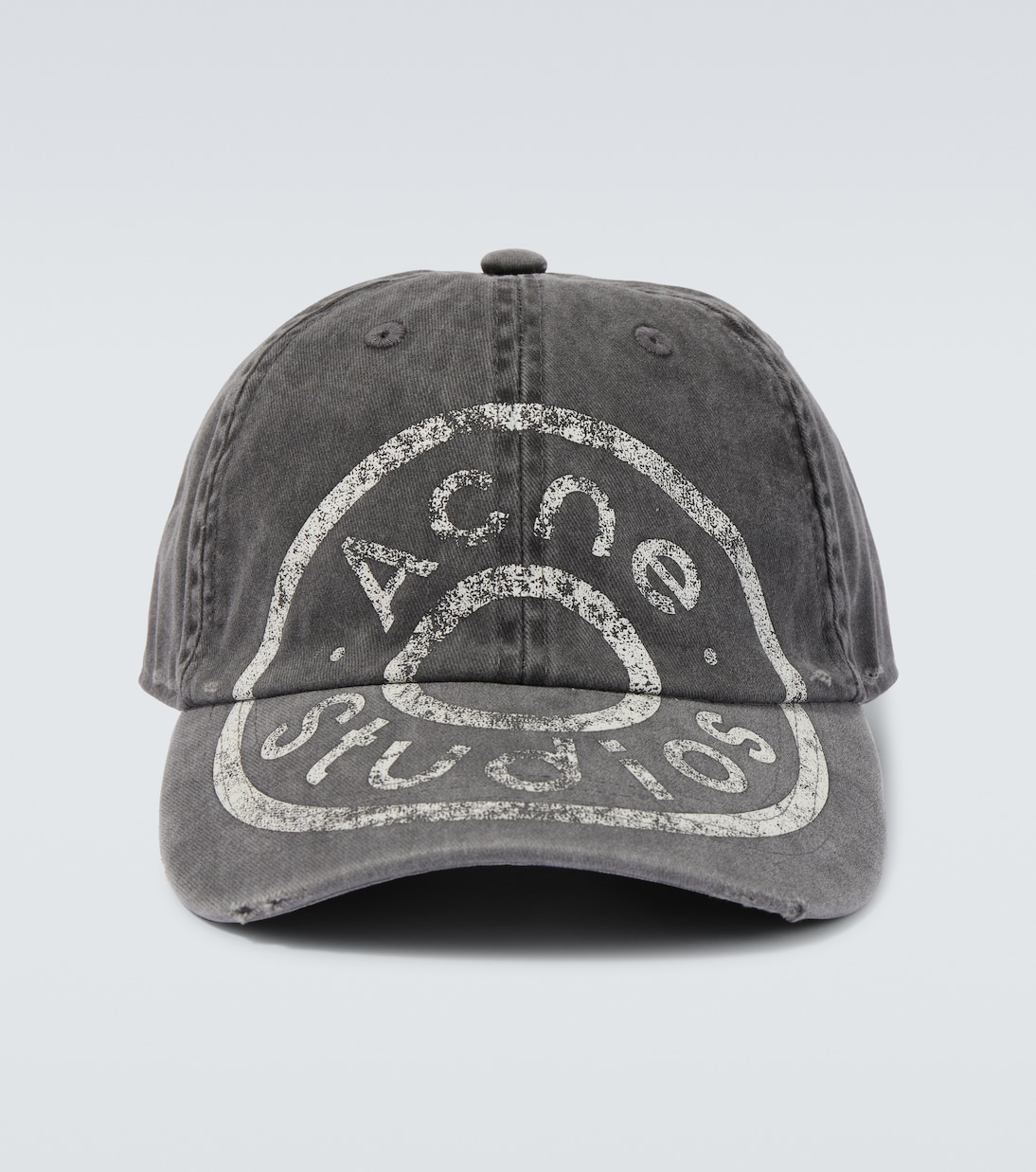 

Хлопковая бейсболка с логотипом Acne Studios, черный