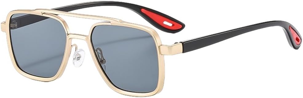 

Мужские модные солнцезащитные очки с двойной перемычкой, женские стильные солнцезащитные очки с индивидуальным дизайном, роскошные солнцезащитные очки для активного отдыха, SUN3071 Generic, Gold Gray