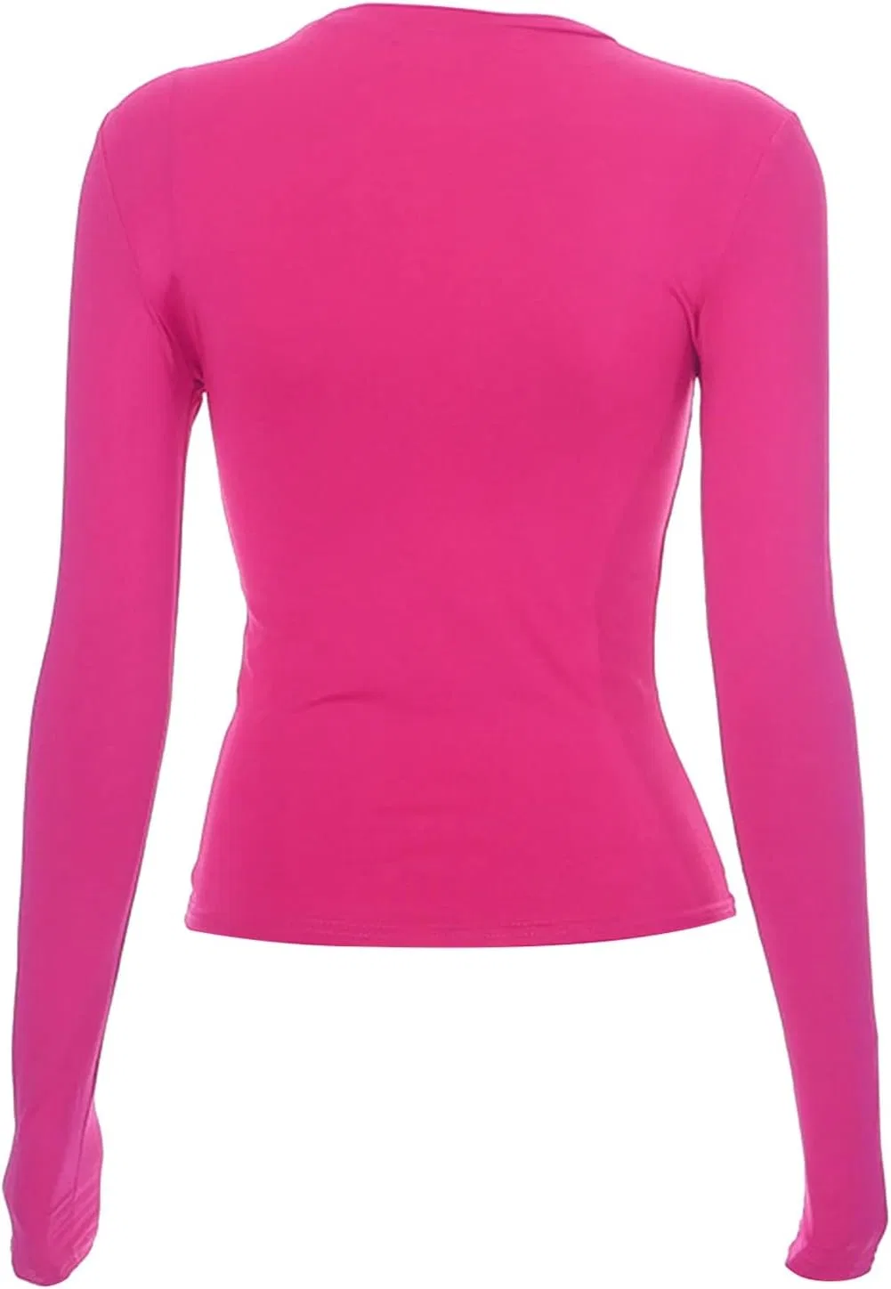 Блуза, длинный рукав, круглая горловина, Hot Pink — фото 4