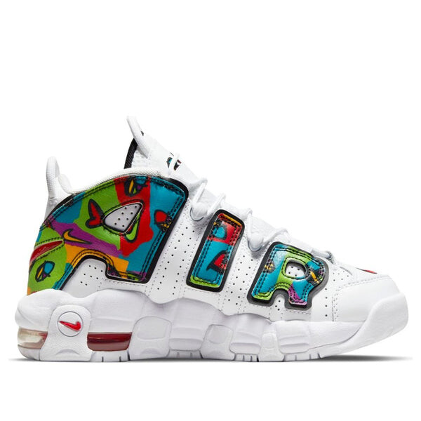 Кроссовки air more uptempo 'peace, love, basketball' Nike, белый — фото 2