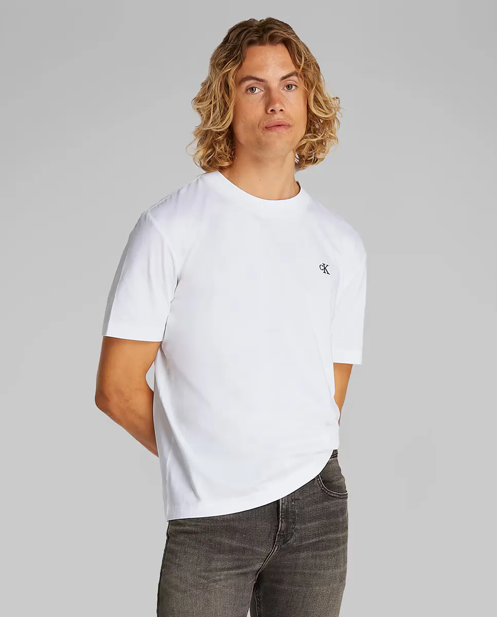 

Мужская футболка с принтом на спине Calvin Klein Jeans, белый