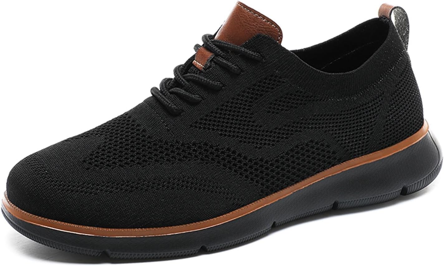 

Мужские кроссовки Business Casual Oxford с шнуровкой, легкие кроссовки с дышащим верхом, обувь для бизнеса, повседневная ходьба, удобные туфли для работы, путешествий и ежедневных поездок Toumov, черный